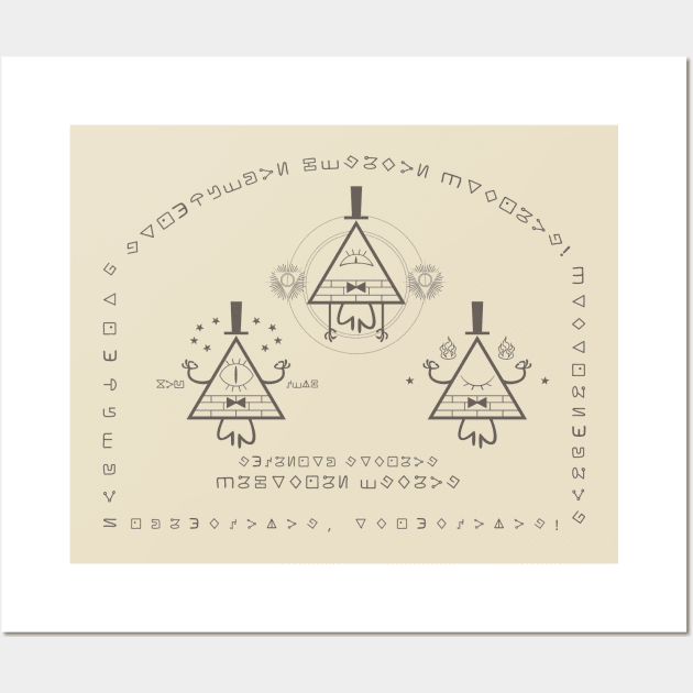 Bill Cipher Summoning Ritual Wall Art by cibokilley